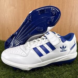 adidas Forum TPU (Cleat) White Royal Blue Baseball Cleats KK1442 Men's Size 13